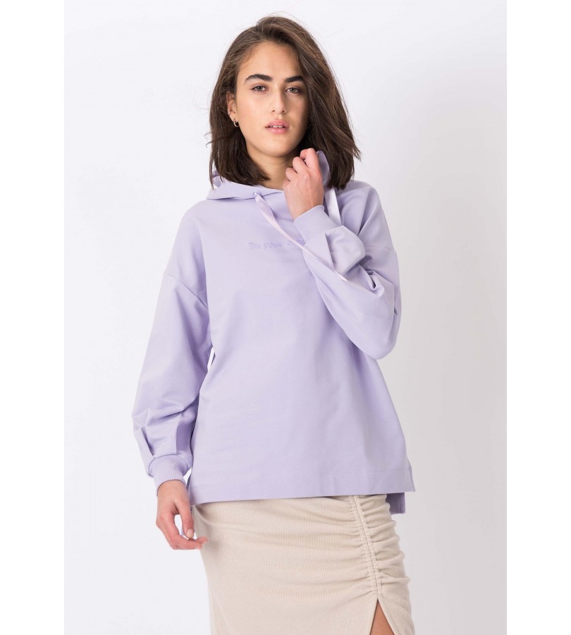 Tiffosi - Pull Capuche Femme Crop 10047013 Bleu Clair 