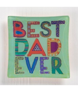 GLASS TRAY "BEST DAD EVER"...