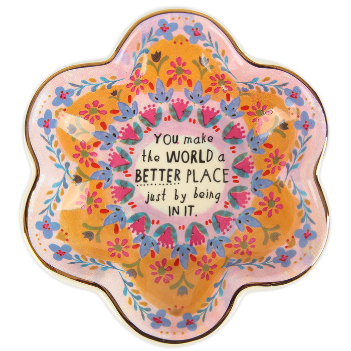PRATO DECORATIVO "YOU MAKE THE WORLD A BETTER PLACE"
