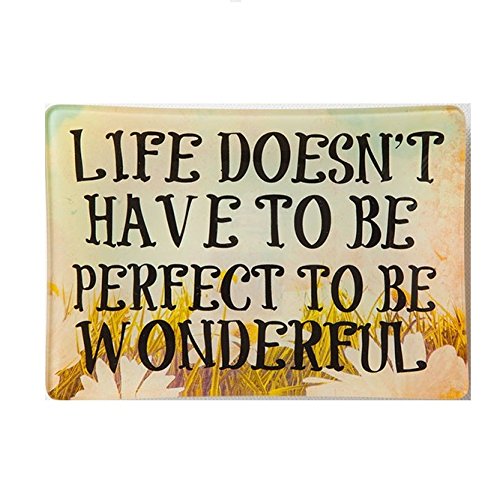 BANDEJA DE VIDRO "LIFE DOESN'T HAVE TO BE PERFECT"