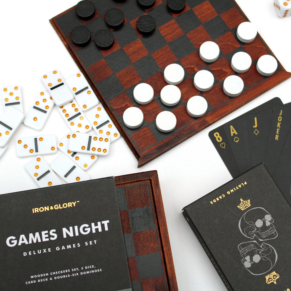 GAMES NIGHT - CHECKERS, DICE, CARDS AND DOMINOES