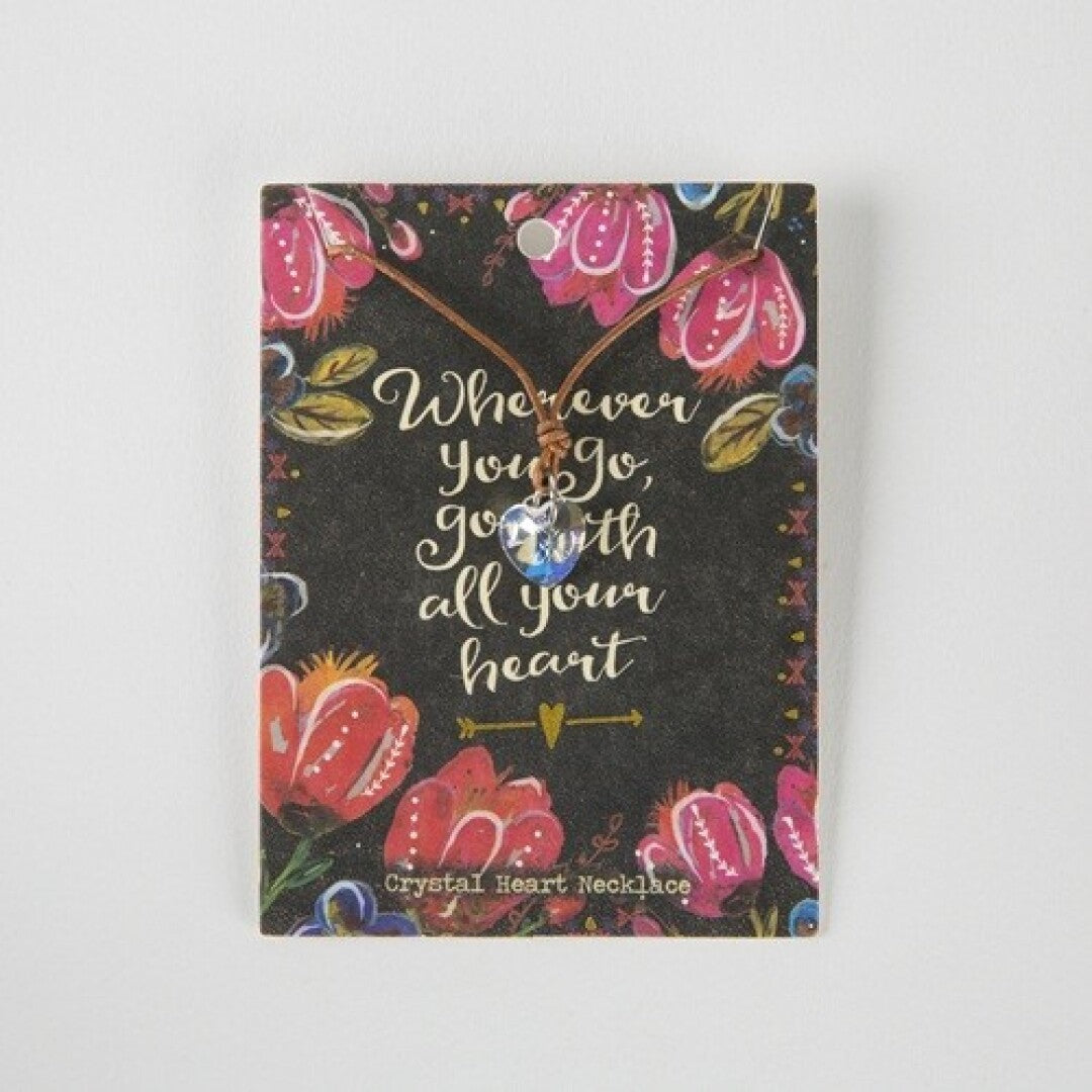 COLAR CORAÇÃO "GO WITH ALL YOUR HEART"