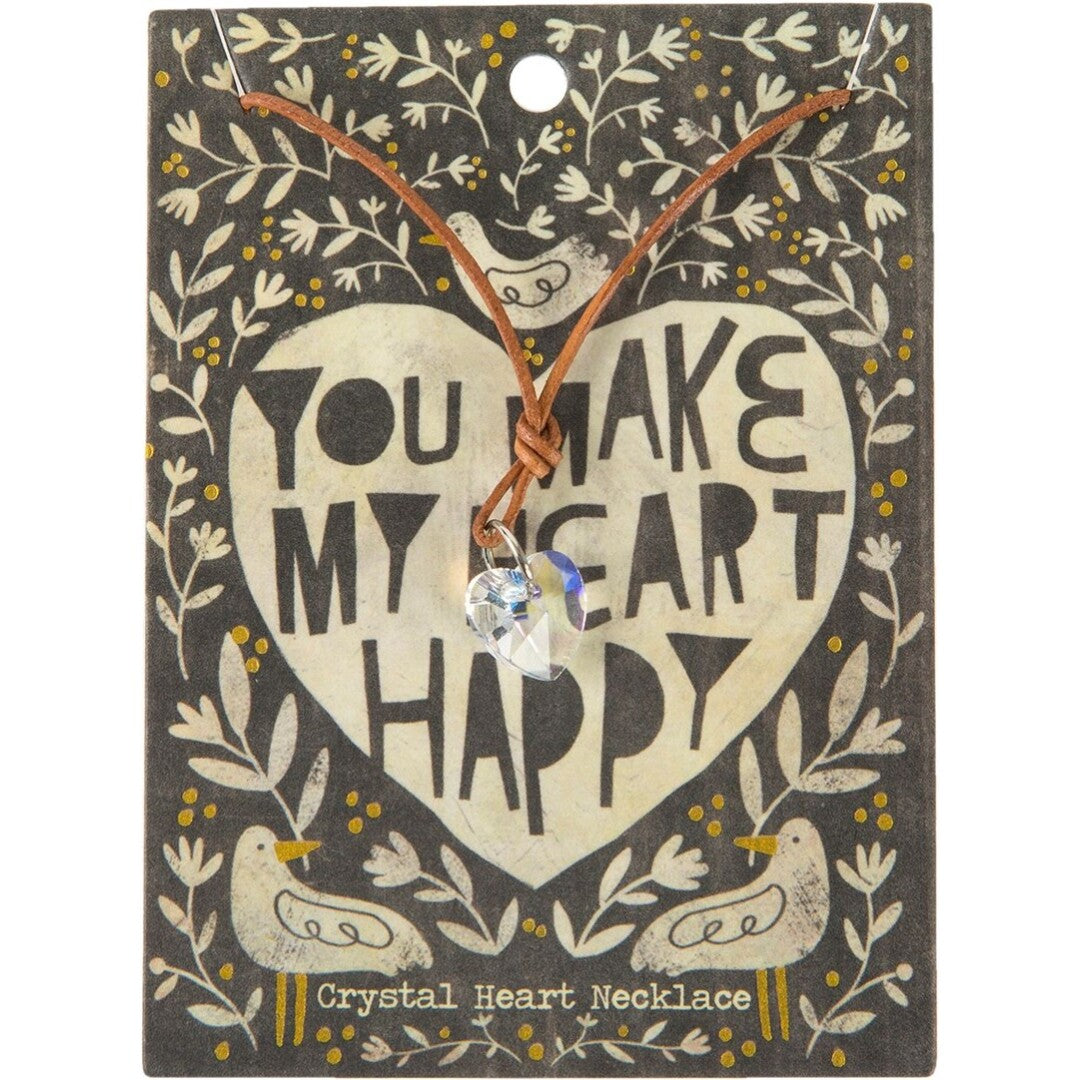 COLAR COM CORAÇÃO EM CRISTAL