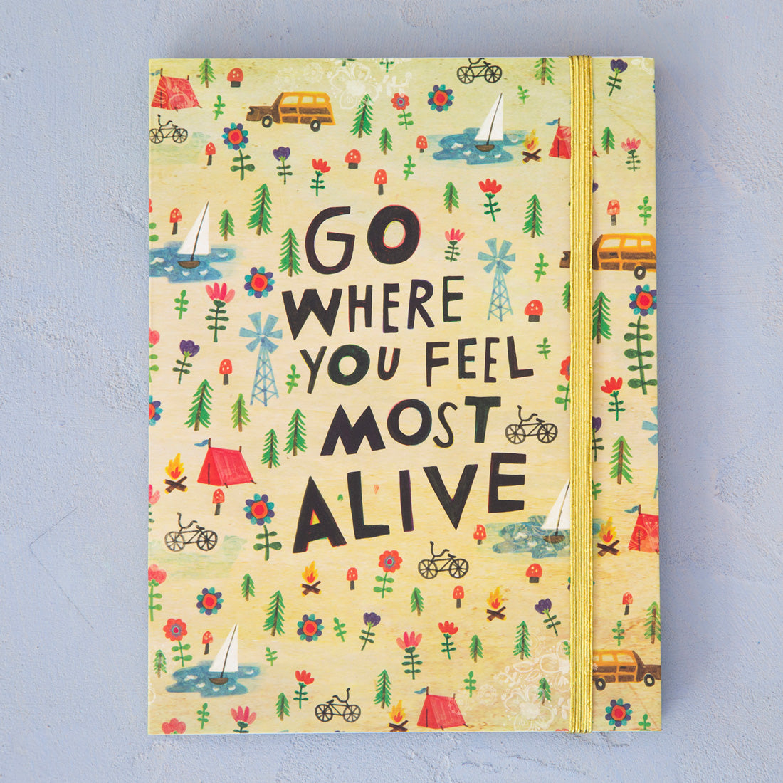 CADERNO "GO WHERE YOU FEEL MOST ALIVE"