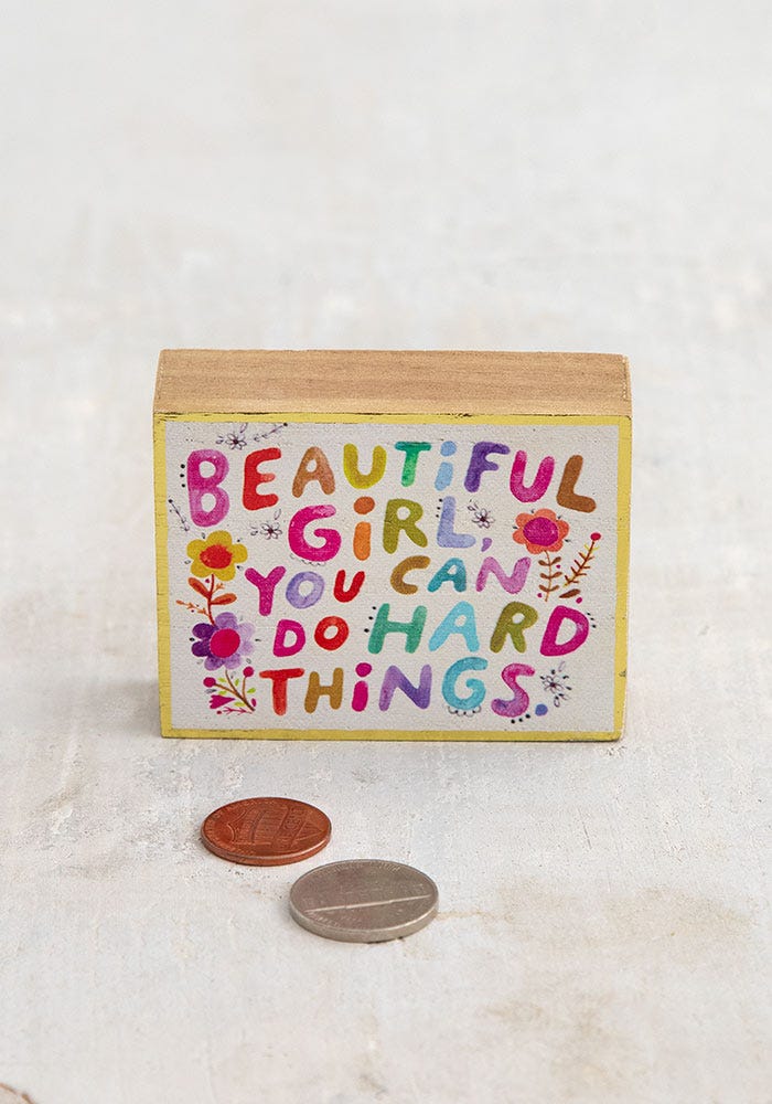 BLOCO DECORATIVO "YOU CAN DO HARD THINGS"