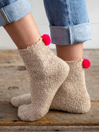 MEIA CUPCAKE "HAPPY BIRTHDAY"